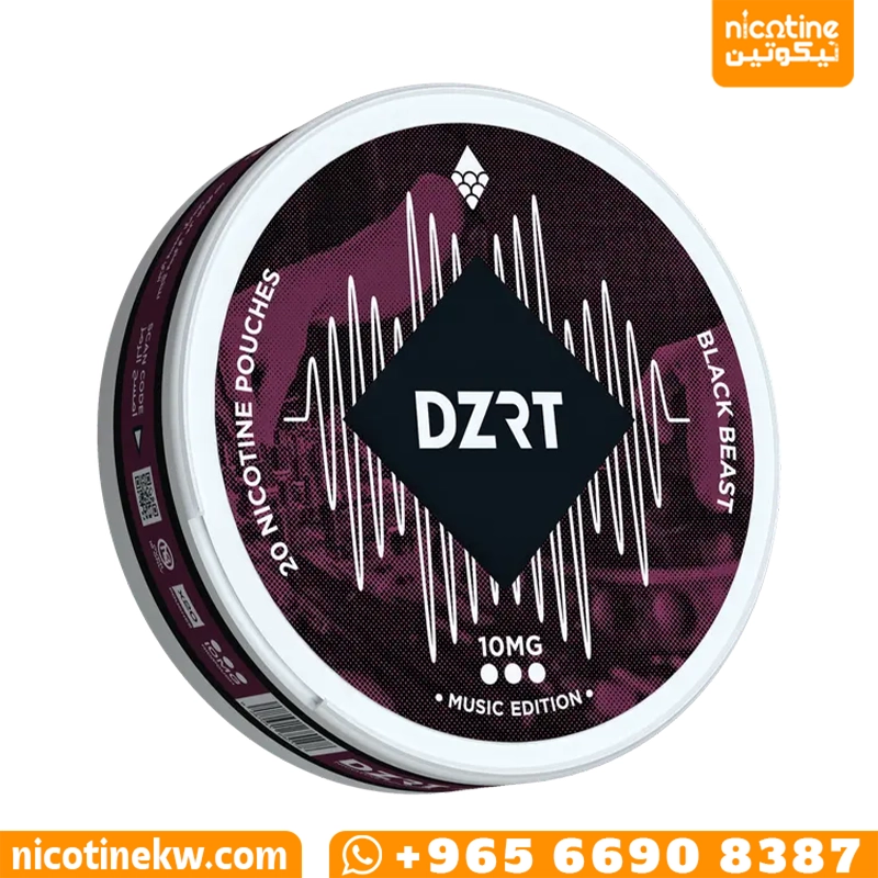 اظرف نيكوتين دزرت بلاك بيست 10mg اصدار محدود الكويت Dzrt Black Beast pouches نكهة سويت وسيتروس.