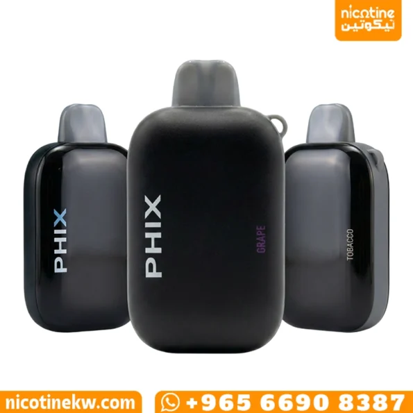 سحبة فيكس اكس 5000 سحبة Phix X 5000 puffs disposable vape Kuwait نكهات فيكس 36mg.
