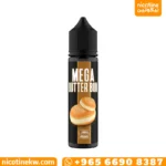 نكهة فيب ميجا باتر بن Mega Butter Bun 60ml طعم مخبوزات وزبدة، عبوة سوداء بشعار ميجا.