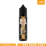 نكهة فيب ميجا بسكويت وكريمة Mega Biscuits Milk Cream 60ml، عبوة سوداء بشعار ميجا.