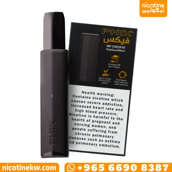جهاز فيكس مع بودات عنب وتوباكو 50mg الكويت PHIX Starter Kit.