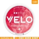 أكياس نيكوتين فيلو فراولة ايس الكويت VELO Strawberry Ice.