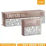 علبة سجائر Blends Beige Classics مع تحذير صحي