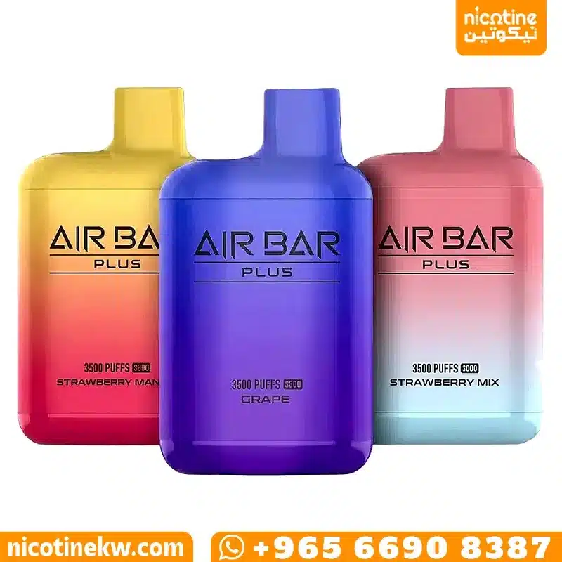 Air Bar Plus 3500 Puffs سحبة جاهزة اير بار بلس 3500 سحبة بجسم صندوقي صغير