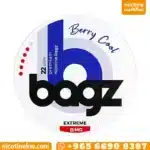 Bagz Berry Cool 8mg nicotine pouches can in red