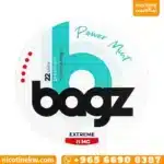 Bagz Power Mint 8mg nicotine pouches can in blue