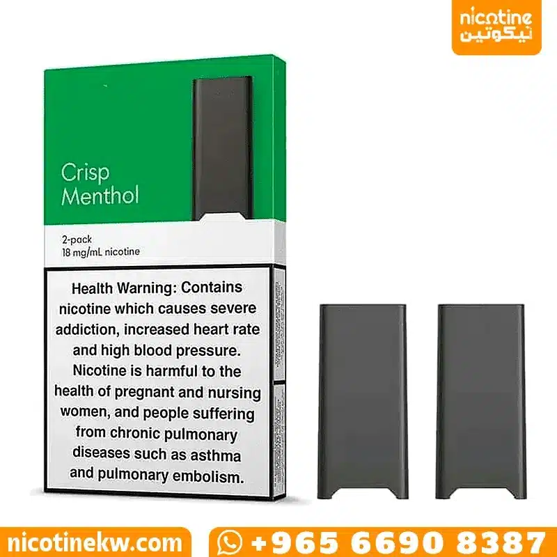 JUUL2 Crisp Menthol pre-filled pods pack, 2 pods of 1.2ml at 18mg