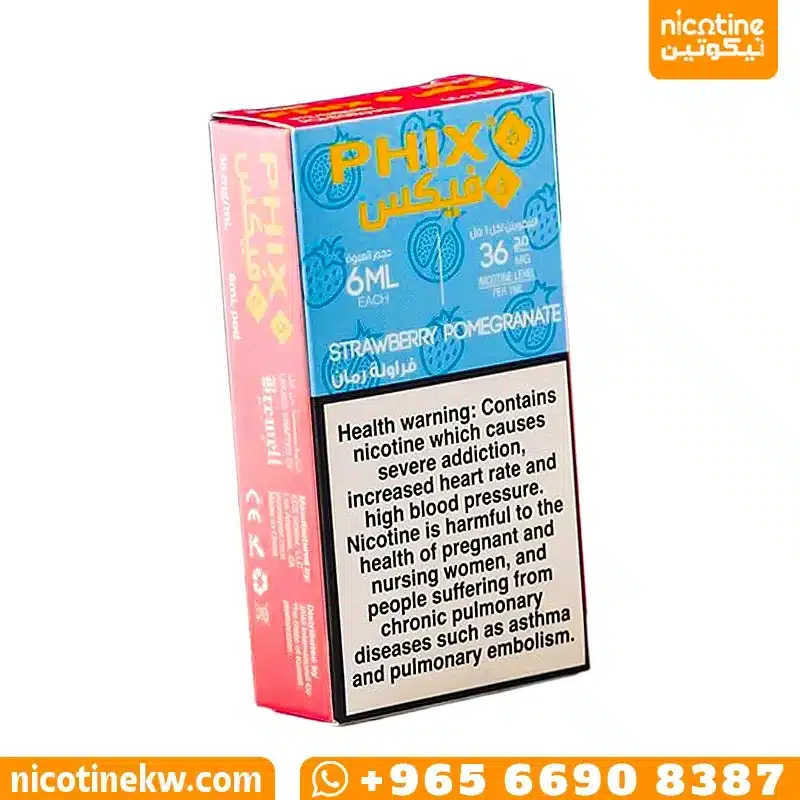 PHIX 6 Strawberry Pomegranate pre-filled pod pack, 6ml at 36mg for the PHIX 6 device