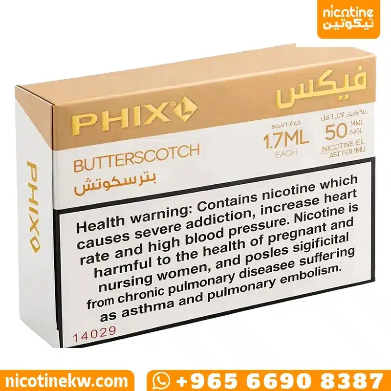 PHIX Butterscotch pre-filled pods pack, 4 pods of 1.7ml at 50mg