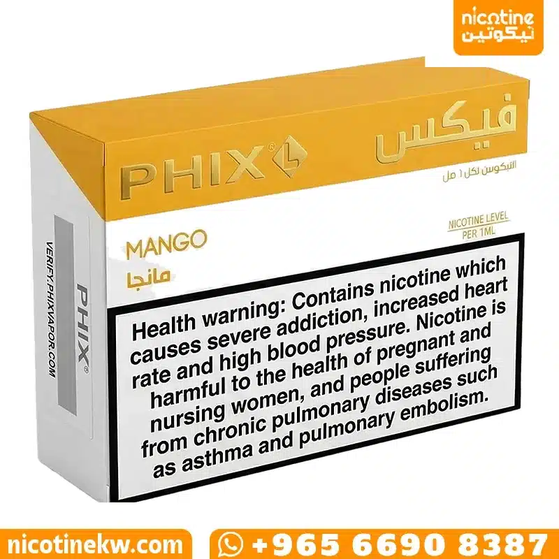 PHIX Mango pre-filled pods pack, 4 pods of 1.7ml at 50mg