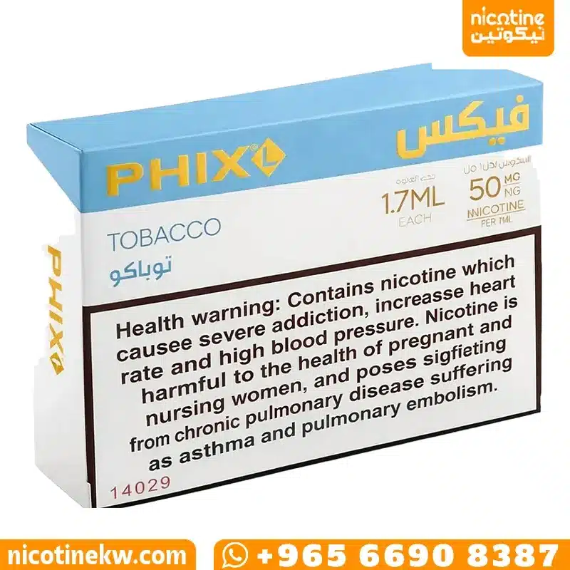 PHIX Tobacco Ice pre-filled pods pack, 4 pods of 1.7ml at 50mg