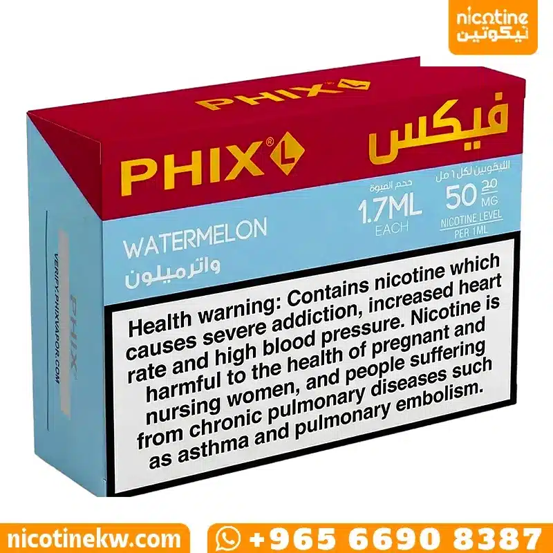PHIX Watermelon Ice pre-filled pods pack, 4 pods of 1.7ml at 50mg