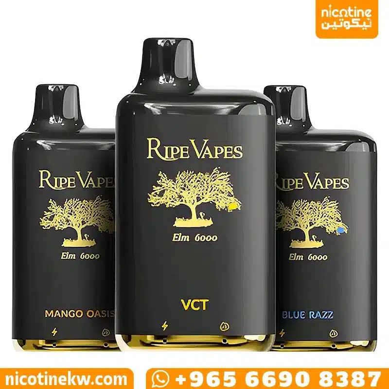 Ripe Vapes Elm 6000 Puffs سحبة جاهزة رايب فيب إلم 6000 سحبة بعدة نكهات