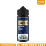 Navy BAKD Banana Cream Beauty 120ml e-liquid bottle with black cap and gold logo
