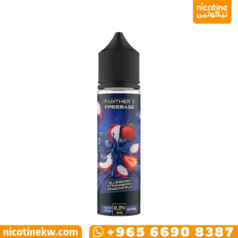 Panther X Blueberry Strawberry Dragonfruit 60ml freebase e-liquid bottle