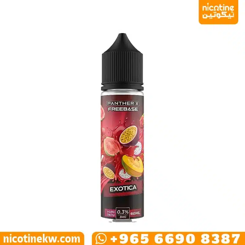 Panther X Exotica freebase e-liquid bottle by Dr Vapes, 60ml