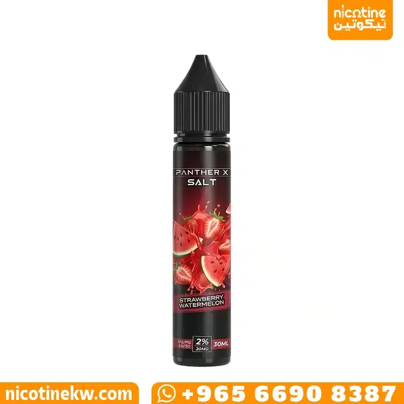 Panther X Strawberry Watermelon salt nicotine e-liquid bottle, 30ml
