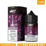 Nasty Shisha Grape Raspberry 60ml bottle and pink box with hookah and grape artwork