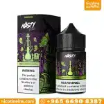 Nasty Shisha Green Grape 60ml bottle with purple box showing a green hookah