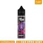 Black Panther Berries 60ml bottle with a purple panther, strawberries and blueberries