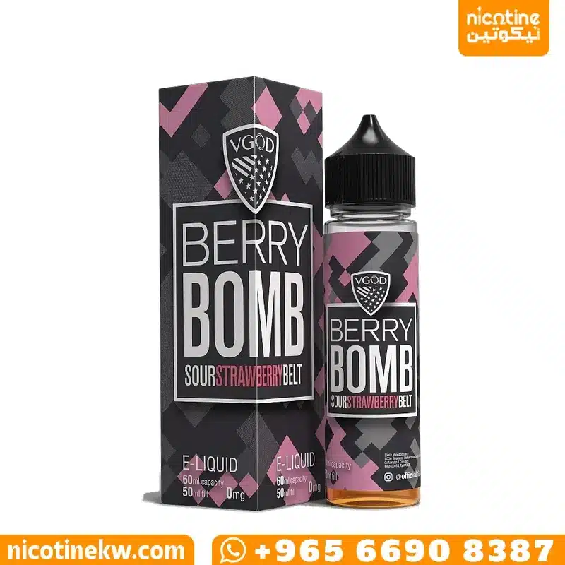 VGOD Berry Bomb zero nicotine 60ml e-liquid bottle with its box